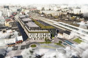 wizualizacje Nowy dworzec z częścią komercyjną
