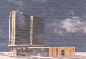 Jedna z koncepcji przebudowy budynku. Tutaj jako hotel jednej jednej z francuskich sieci.