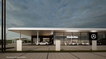 zdjęcie z budowy [Lasocice] Salon samochodowy Mercedes-Benz