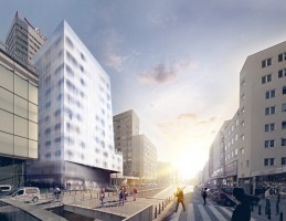 wizualizacje Apartamentowiec na miejscu kina Relax