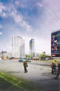 wizualizacje Wieżowiec Biprodrzewu i SPHW