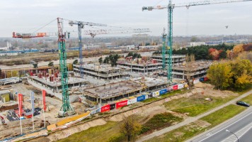 zdjęcie z budowy Miasteczko Nova Sfera