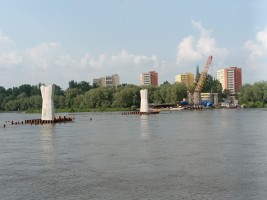 zdjęcie z budowy Most pieszo-rowerowy