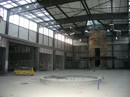 prace wewnątrz galerii