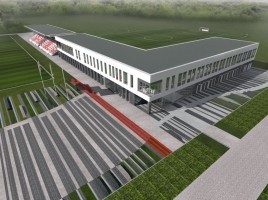 zdjęcie z budowy Piłkarskie centrum treningowo-badawcze Cracovia