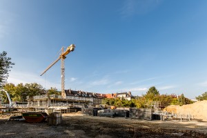 Trwają końcowe prace przy wykonywaniu konstrukcji żelbetowej kondygnacji parteru
