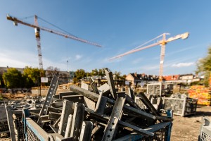 Trwają końcowe prace przy wykonywaniu konstrukcji żelbetowej kondygnacji parteru