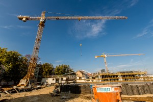 Trwają końcowe prace przy wykonywaniu konstrukcji żelbetowej kondygnacji parteru