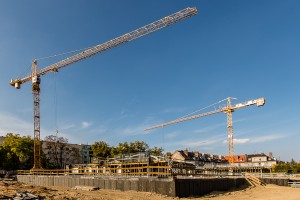 Trwają końcowe prace przy wykonywaniu konstrukcji żelbetowej kondygnacji parteru