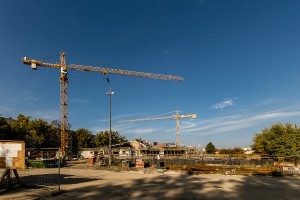 Trwają końcowe prace przy wykonywaniu konstrukcji żelbetowej kondygnacji parteru