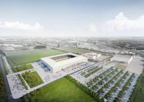zdjęcie z budowy Stadion piłkarski