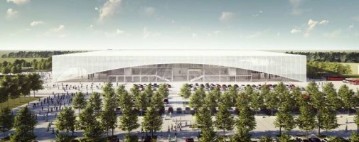 zdjęcie z budowy Stadion piłkarski