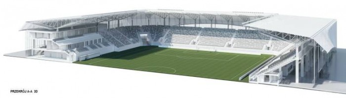 zdjęcie z budowy Stadion piłkarski