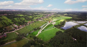 zdjęcie z budowy Muzeum Cudu nad Wisłą